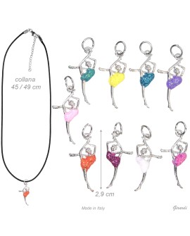 Collier avec cordon de gymnaste rythmique pailleté