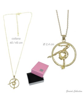 Collier chaîne gymnaste et grand cerceau