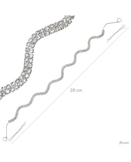 Bijou de chignon strass zig zag