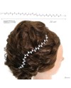 Bijou de chignon feuilles strass