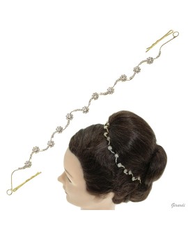 Bijou de chignon strass dorés