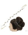 Bijou de chignon strass dorés